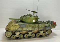 Built & Painted Tamiya 1/35 M4A3 Sherman 105mm Howitzer Barrel US Army Tank
