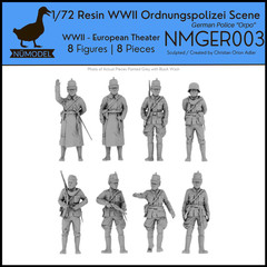 NUMODEL NMGER003 | 1/72 Resin WWII German Wehrmacht Soldier Scene Kit “Orpo” 8pc