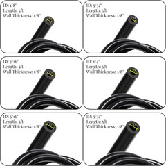 1/8″ 5/32″ 3/16″ 1/4″ 5/16″ 3/8″ Automotive Silicone Vacuum Tubing Hose Kit For