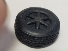 1940 Ford DETERIORATED TIRE from Diamond in the Rough AMT 1:25 Model Kit 1939