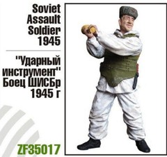 135 Soviet Special Assault Force Soldier WW2 .Zebrano ZF35017 RESIN Model Kit