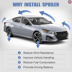 Carbon Fiber Rear Spoiler Wing Compatible with 6th Gen Nissan Altima 2019-2025
