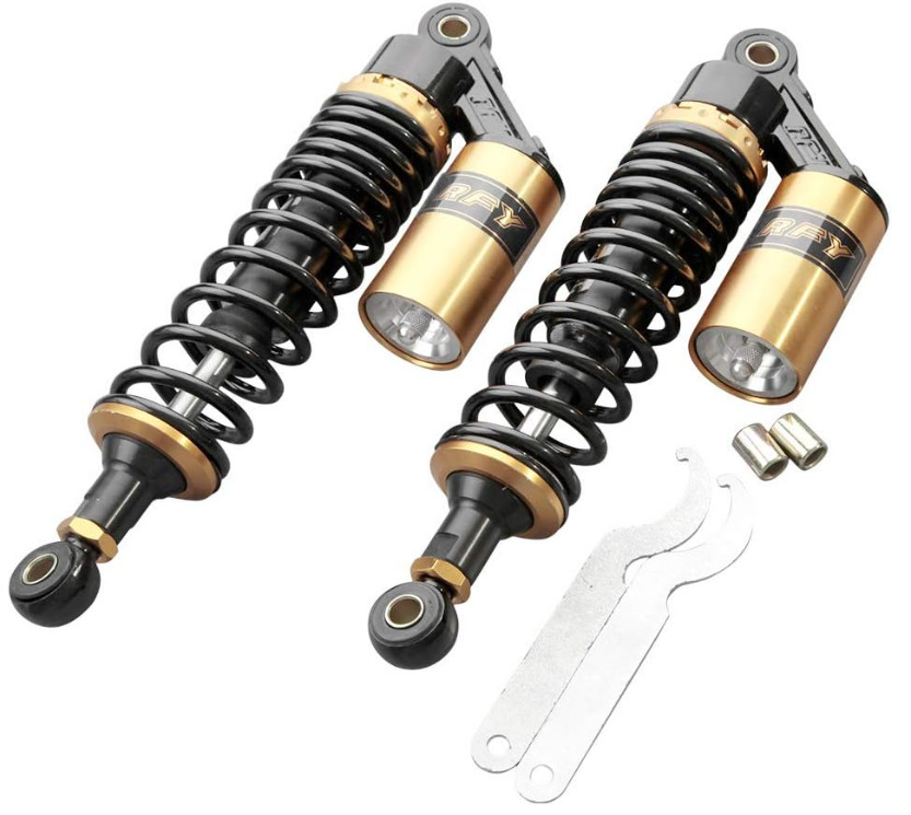 Amortiguadores Traseros Universales de Aire 320 mm Ajustables para Motocicletas,