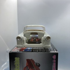 55 Chevy Bel Air Hard BODY W GLASS Slot Car? Grey Plastic 1:25 LBR Model Parts
