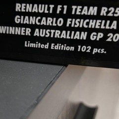 minichamps 1:18 Fisichella R25 Australian Victory Resin Racing Model Renault F1