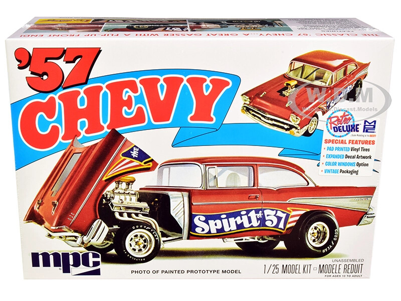 SKILL 2 MODEL KIT 1957 CHEVROLET GASSER FLIP NOSE “SPIRIT OF 57” 1/25 MPC MPC904