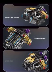 Eikee V12 Engine Model Kit, Build Your Own Set – 1602pcs – Model Y15004