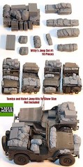 1/35 Scale Willys Jeep Set #1 – 10 Pieces – Resin Stowage ValueGear