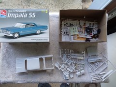 AMT # 8321 1963 Chevrolet Impala SS 1/25 Scale Open Parts Only Model Kit