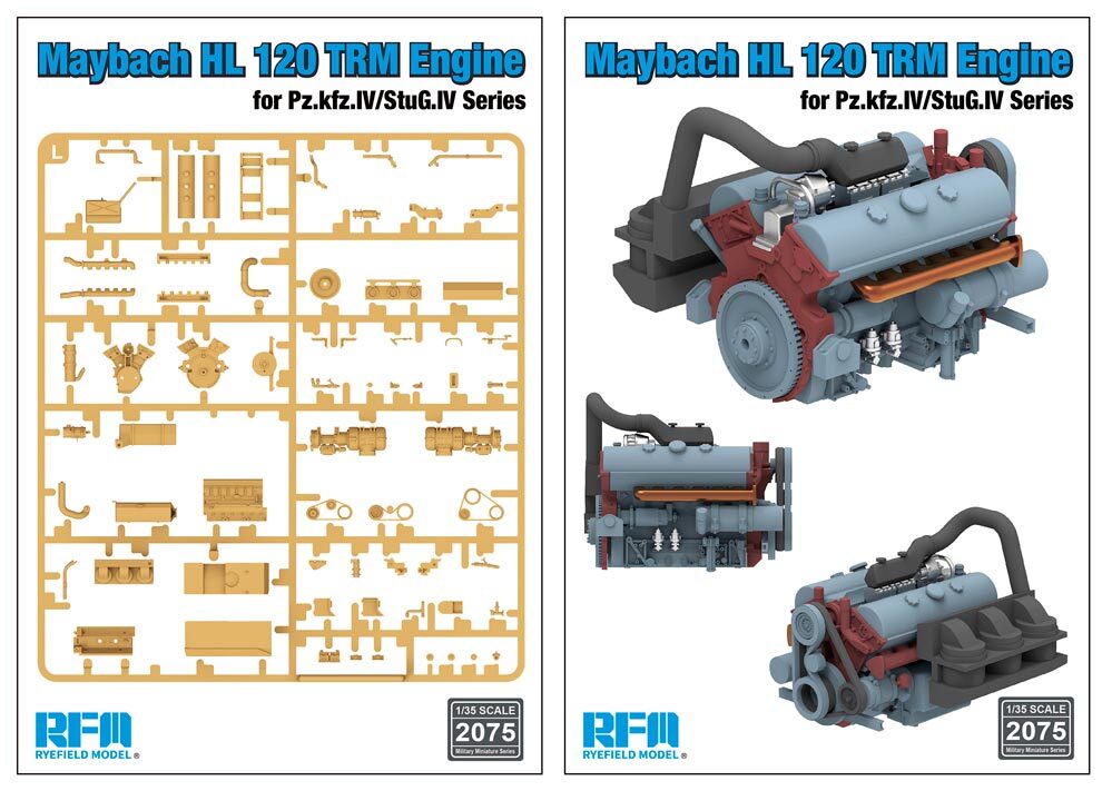 Rye Field Model 1/35 Maybach HL 120 TRM Engine for Pz.Kfz.IV/ Stug.IV Series