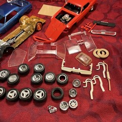 Vintage Group LOT of Plastic Model Kit Cars Junkyard Parts — 9358