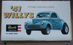 Stone, Woods & Cook ’41 Willys Revell 1/25 Model Kit NOS 1995 Open Box and Bags