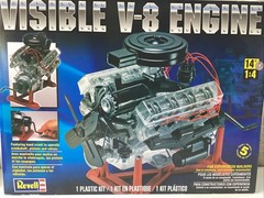 Revell Visible V-8 Engine 1/4 Scale W/ Moving Pistons & Crank Model Sealed Parts