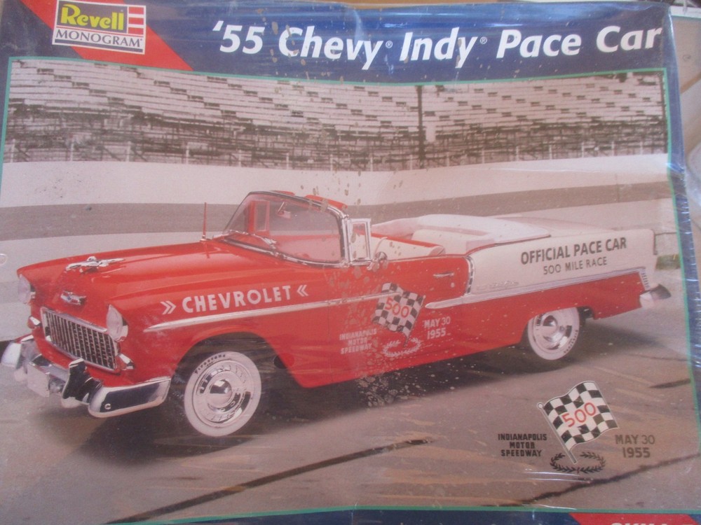 🚨Revell 85-2496🏁1955🏁Chevy BEL AIR 🏁Indy🏁Pace🏁WRAPPED Kit 1:25 1999 ISSUE