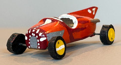 Vintage Custom Built Wood Midget Racer Model Indy 500 Marx Slush Race Stock Car