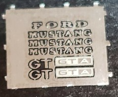 etch SS detail model parts for Ford Mustang GT & GTA Kit is 1/2″ x 7/16″ tiny
