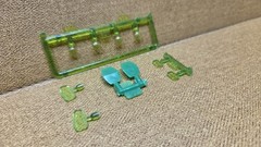 1965 Ford Galaxie GREEN HEADLIGHT LENSES & COVERS 1:25 AMT NEW Model PARTS