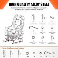 Zero Turn Mower Seat Suspension Kit, Same Day Shipping, Fits Most Seats