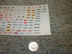 JNJ decals 1/24 1/25 Hoosier Busch Goodyear Unocal STP 76 Prestone etc K8