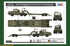 Hobby Boss 85527 1/35 SCAMMELL COMMANDER W/62 TONNE CRANE FRUEHAUF SEMI-TRAILER