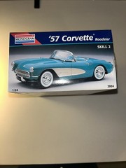 Monogram 1957 Corvette Roadster 1:24 Scaled Sealed In Plastic