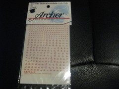 Red German tactical symbols (1943-1945) in 1/72 scale by Archer Fine Transfers