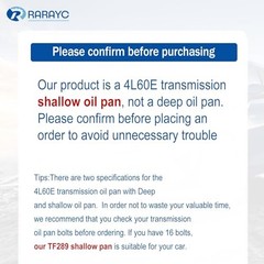TF289 shallow oil pan Transmission Filter Kit for 4L60E – Shallow pan