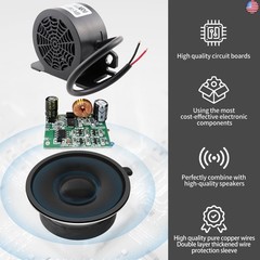 MIRKOO Backup Alarm 110dB 12V-80V DC Waterproof Industrial Heavy-Duty Backup