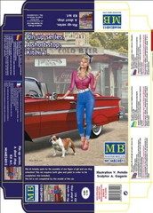 Master Box 1/24 Pin-Up Series – “A Short Stop” kit No.1 (1 Female Figure+1 Dog)
