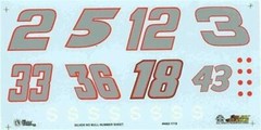 Slixx 1718 #2/#3/#5/#12/#18/#33/#36/#43 No Bull Nascar decal