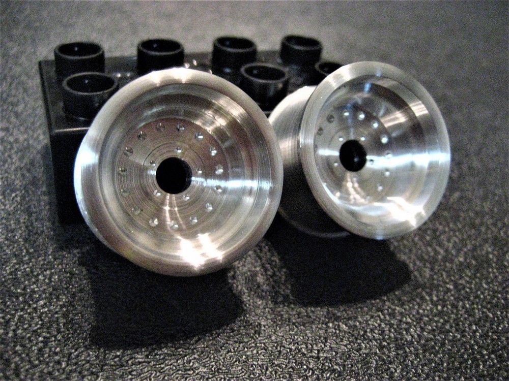 Scale Repro’s Plus 8002 1/24,1/25 Machined Aluminum Rear Rims/ 0 Hole Cluster
