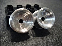 Scale Repro’s Plus 8002 1/24,1/25 Machined Aluminum Rear Rims/ 0 Hole Cluster
