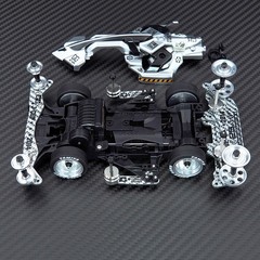 Silver JueDi ZhanChe Mini 4WD, Carbon & Alloy Upgraded, Ready to Run
