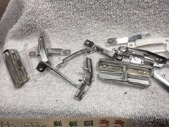 AMT Kitbash 1/25 1960s Model Car Junkyard Parts Lot Chrome Wheels Motor Bumpers