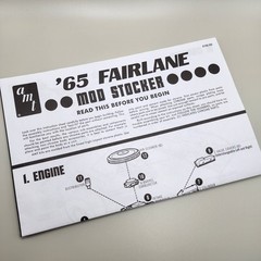 AMT 1/25 65 Ford Fairlane Modified Stocker 1190 Instruction Booklet Only