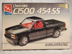 Vintage AMT ERTL 6032 Chevy C1500 454 SS 1/25 Started Project Model Kit