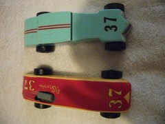 2 Soap Box Derby Vintage Cars 1950’s Indy 500 Cummings Diesel Hot Rod Boy Scouts