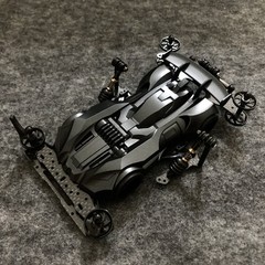 Tamiya Mini 4WD Mod: Black Warrior Set Matte Blk Paint Collect Race Build