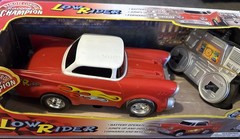Lowrider Red with White Top – Plastic Wired “Hoppin” Model Car READ