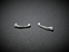Scale Repro’s Plus 1511 1/24,1/25 Pewter Generic Door Handles (2)