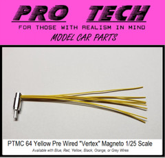 PTMC 64 Yel Wired Vertex Magneto Machined Aluminum 1:25 LBR Model Parts PRO TECH