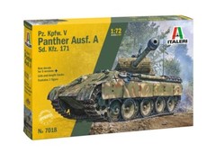 Italeri 7018 1/72 Scale Model Kit WWII German Tank Sd.Kfz.171 Panther Ausf.A