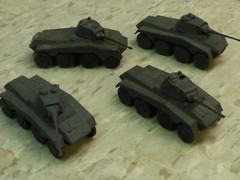 Roco Minitanks (4) Painted WWII German Sd Kfz 234/2 Puma AC Lot #7222K©