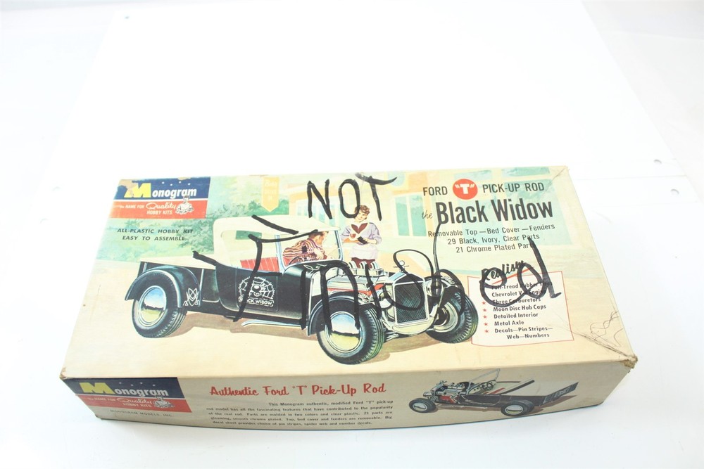 Vintage Ca. 1960 Black Widow Ford T Pick-up Rod Partially Assembled As Is Parts