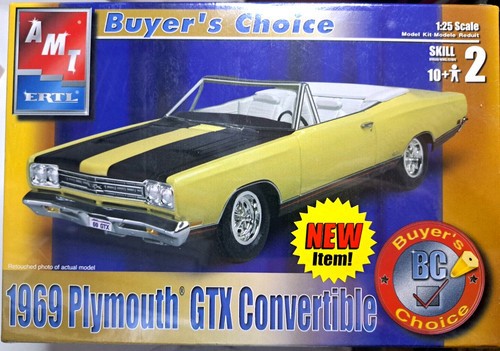 M33F SEALED AMT 1/25 1969 69 Plymouth GTX Convertible Model Kit Buyer’s Choice