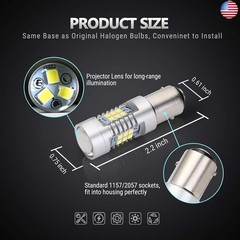 ANTLINE Extremely Bright 1157 1157A 2057 2357 7528 2057A BAY15D 21-SMD 2835