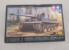 TAMIYA WWII Tank Model 1/48 German Tiger I Early Production open box