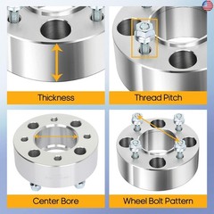 OCPTY 4Pcs 2″ Wheel Spacers 4×110 Studs 10×1.25 74.1mm 4Lug Hubcentric Wheel