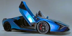 Lamborghini 1:18Race Car12Custom Built Concept Metal Body Model Carousel BLUE 24