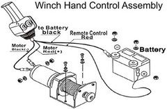 Hand Control (Yellow)-12V Replacement for 1500-5000Lb Winches
